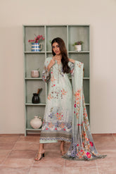 Resham Unstitched Cambric 3 Pcs Printed Suit D748